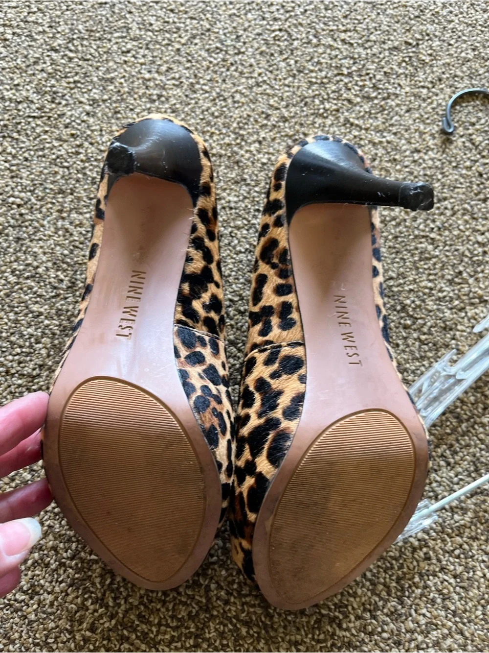 Nine West leopard print heels - like new